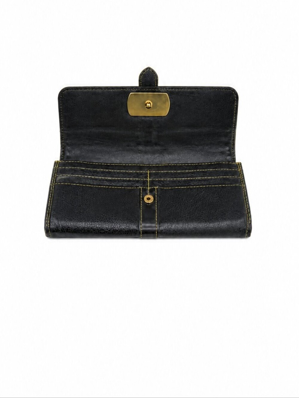 Louis Vuitton Suhali Portefeuille Favori Black Leather Long Wallet Gold Hardware - Picture 4 of 10